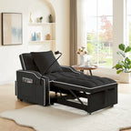 Fauteuil Convertible Lit – Gris / Beige / Noir / Rose – Simple, 3 positions réglables