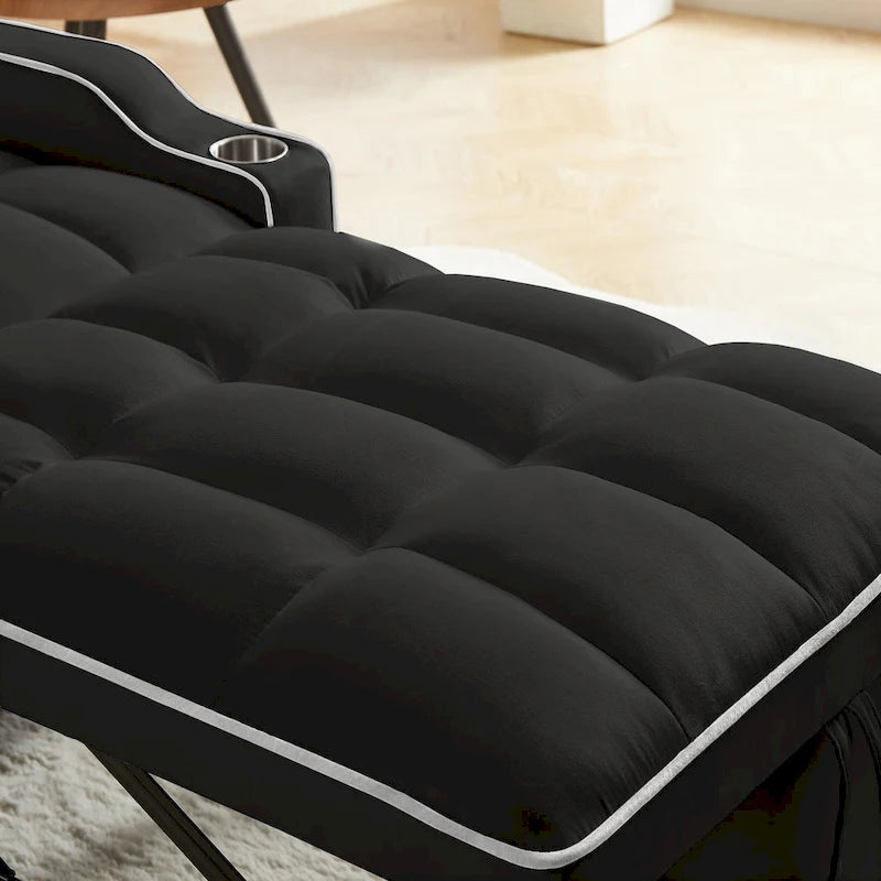 Fauteuil Convertible Lit – Gris / Beige / Noir / Rose – Simple, 3 positions réglables