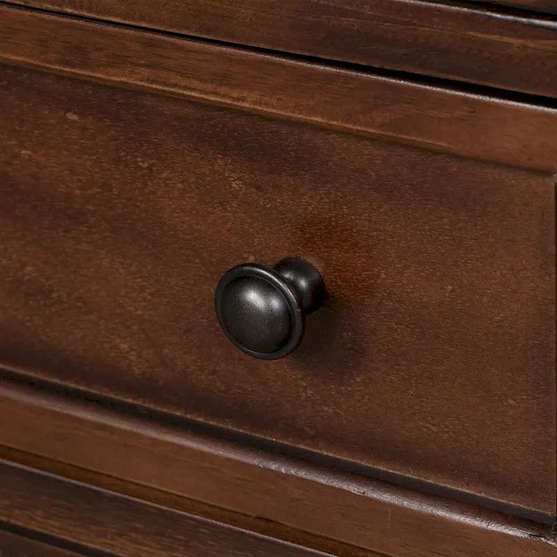 Table de chevet 3 tiroirs — Bleu / Marron / Noir / Blanc, Pin massif et MDF, Assemblage par 1 personne