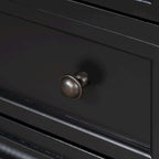 Table de chevet 3 tiroirs — Bleu / Marron / Noir / Blanc, Pin massif et MDF, Assemblage par 1 personne