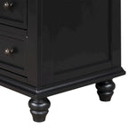 Table de chevet 3 tiroirs — Bleu / Marron / Noir / Blanc, Pin massif et MDF, Assemblage par 1 personne