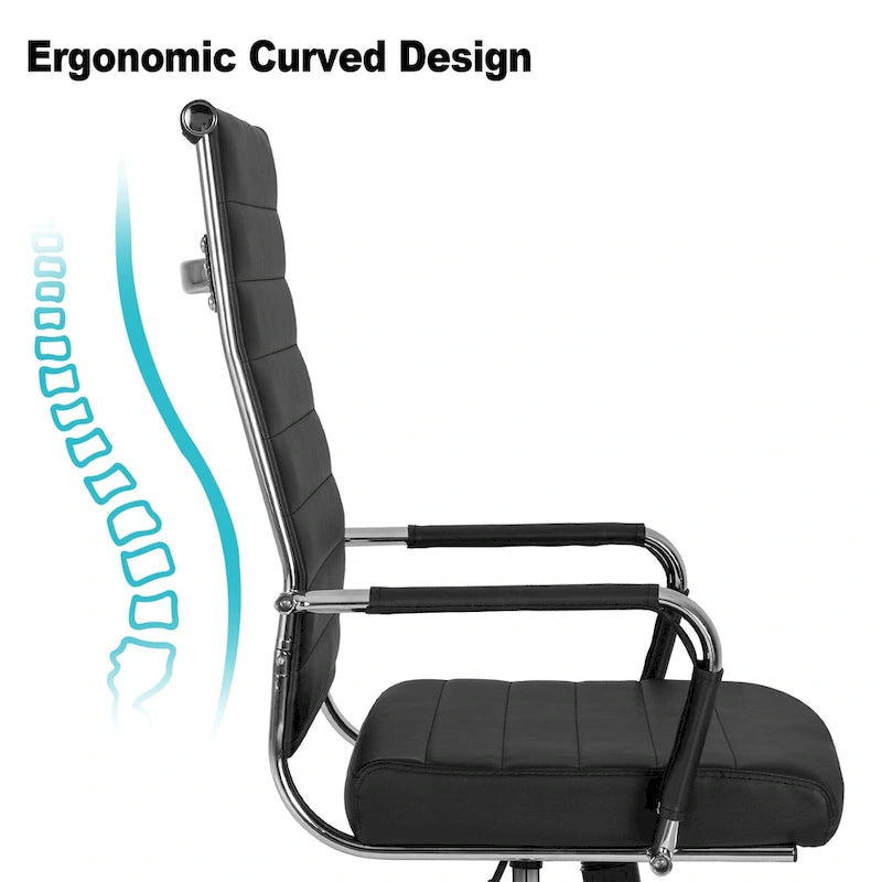 Chaise pivotante ergonomique en cuir PU côtelé marron/bleu/blanc/noir/gris, siège individuel
