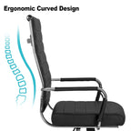 Chaise pivotante ergonomique en cuir PU côtelé marron/bleu/blanc/noir/gris, siège individuel
