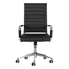 Chaise pivotante ergonomique en cuir PU côtelé marron/bleu/blanc/noir/gris, siège individuel
