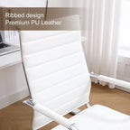 Chaise pivotante ergonomique en cuir PU côtelé marron/bleu/blanc/noir/gris, siège individuel