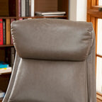 Fauteuil de bureau pivotant dossier haut en cuir PU noir/gris/café/chameau&noir, 1 personne