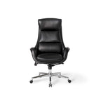 Fauteuil de bureau pivotant dossier haut en cuir PU noir/gris/café/chameau&noir, 1 personne