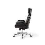 Fauteuil de bureau pivotant dossier haut en cuir PU noir/gris/café/chameau&noir, 1 personne