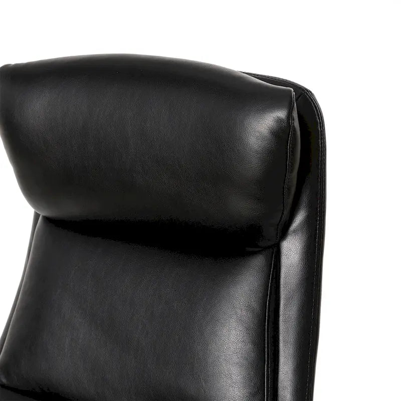 Fauteuil de bureau pivotant dossier haut en cuir PU noir/gris/café/chameau&noir, 1 personne