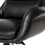 Fauteuil de bureau pivotant dossier haut en cuir PU noir/gris/café/chameau&noir, 1 personne