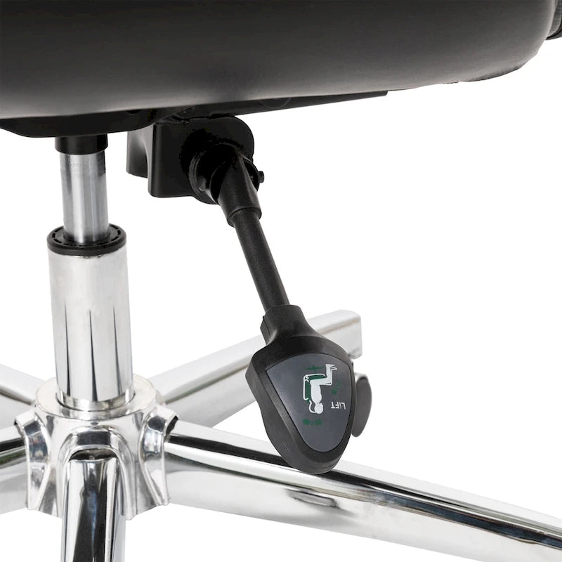 Fauteuil de bureau pivotant dossier haut en cuir PU noir/gris/café/chameau&noir, 1 personne