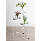 Support de plantes à 3 niveaux en métal, multicolore, 16x21x30 po