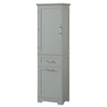 Armoire de rangement haute autoportante grise / blanche / noire, 2 tiroirs, étagère réglable, assemblage par 1 personne
